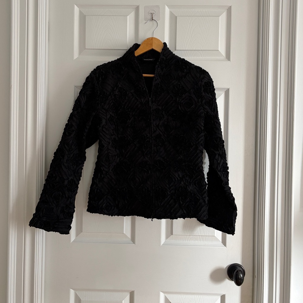 Samuel Dong Textured Embroidered Jacket